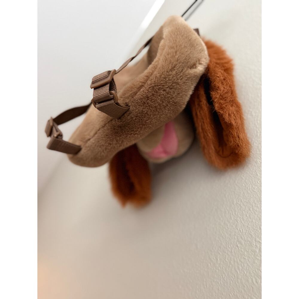 VINTAGE 90s Disney Lady & The Tramp Plush Backpack Bag Fluffy Ears Lady Dog - Picture 10 of 12